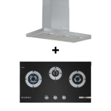 (BUNDLE) BOSCH DWB97CM50B 6 Wall-Mounted Cooker Hood (90cm) + BOSCH PMD83D31AF(PUB) Series 4 Gas Hob (78CM)
